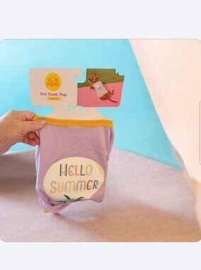 Sun Squad "Hello Summer" Lavender Pet Tank Top■ Final Price
